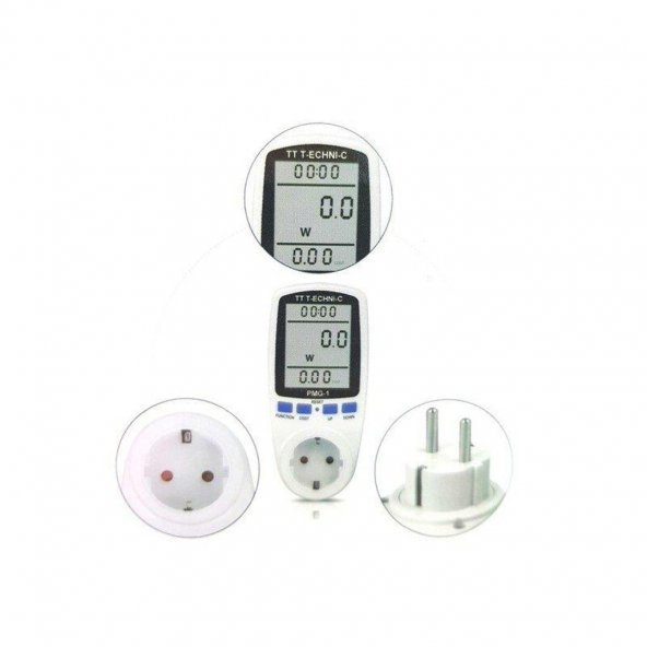Wattmetre Priz Tipi 16A 3680W Enerji Sarfiyat Ölçer - 4