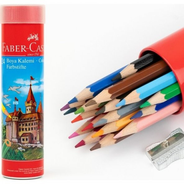 Faber Castell 24 Renk Metal Tüp Kuruboya - Resim 2