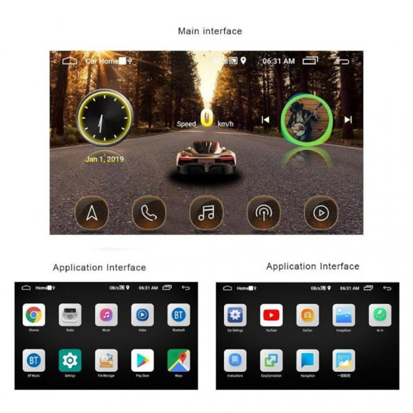 ANDROİD 8.1 MULTİMEDYA 7 İNC DOUBLE TEYP GPS NAVİGASYON MP5 - 6