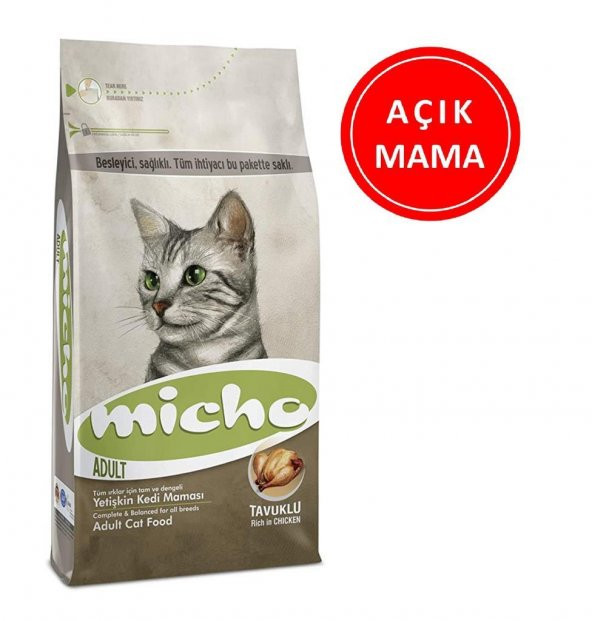 Micho Adult Cat Tavuklu Hamsi ve Pirinç  Kedi Maması 1 kg AÇIK