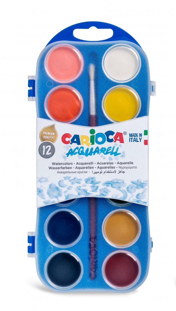 Carioca Sulu Boya - 12'li Plastik Kutuda