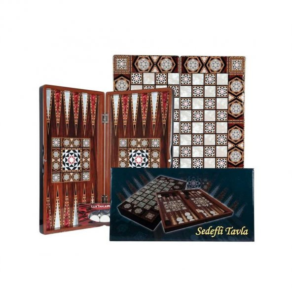 ESER BÜYÜK BOY SEDEFLİ İZMİR TAVLA TAKIMI - 3