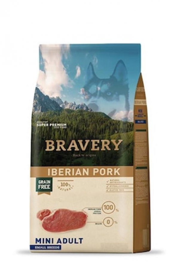 Bravery Tahılsız Köpek Maması Domuzlu Küçük Irk 7 kg