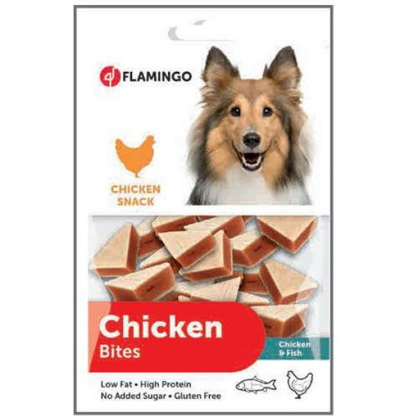 Flamingo Chicken Bites Tavuk ve Balık Etli Köpek Ödülü 85 Gr