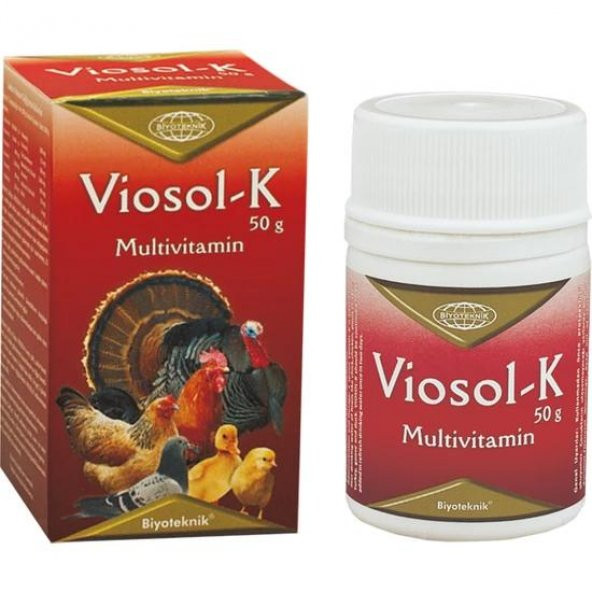 Biyoteknik Viosol-K 50 Gr Kümes Hayvanları için Multivitamin Toz