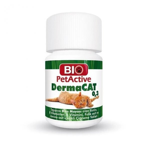 BioPetActive Derma Cat 0,3 Kedi Sarımsaklı Tablet Vitamini