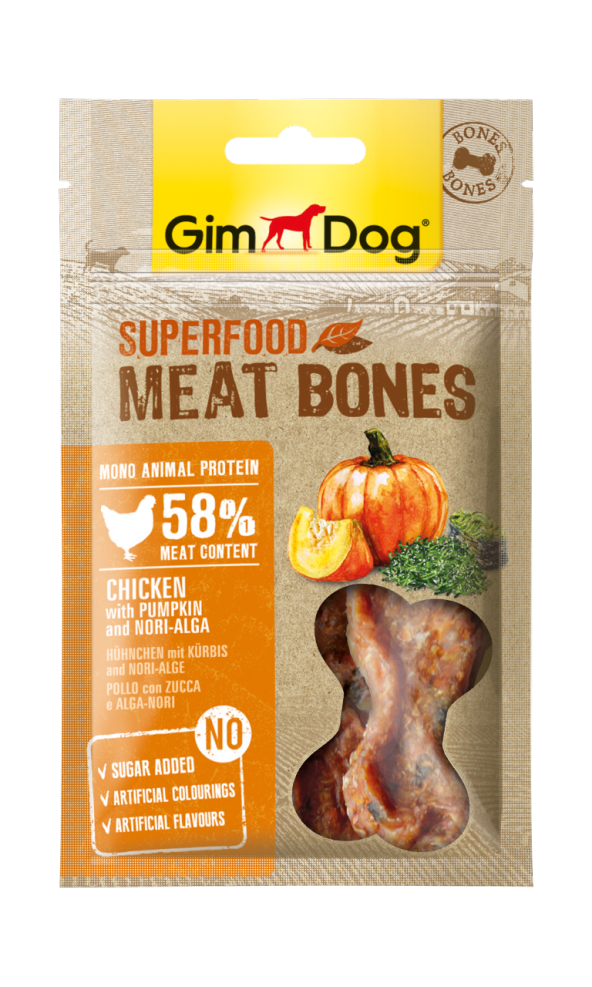 Gimdog Meatbones Kabaklı Nori Yosunlu Ve Tavuk Etli Köpek Ödülü 70 gr
