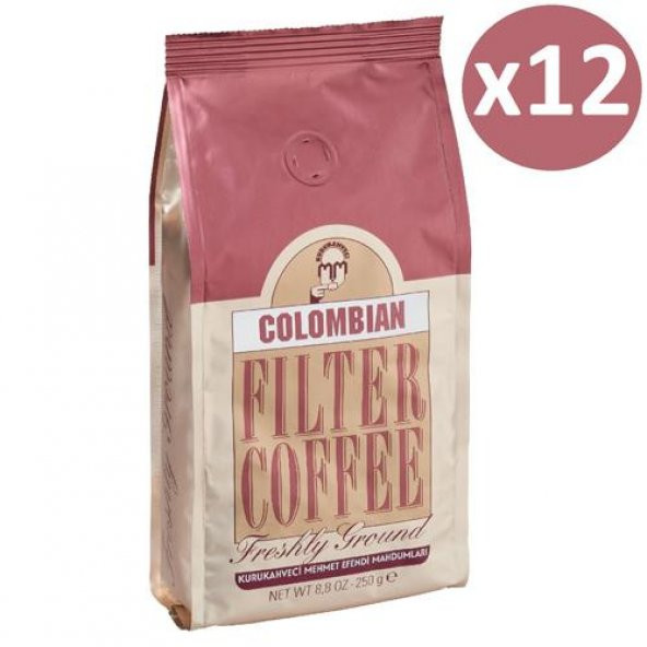 Mehmet Efendi Colombian Filtre Kahve 250gr x 12 Adet (KOLİ)