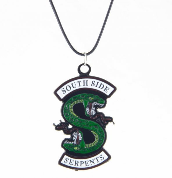 Riverdale South Side Serpents Yılan Suni Deri İpli Metal Kolye