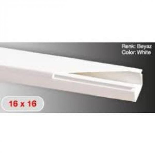 Sert Plastik 16X16 Kablo Kanalı 180 Mt - 2