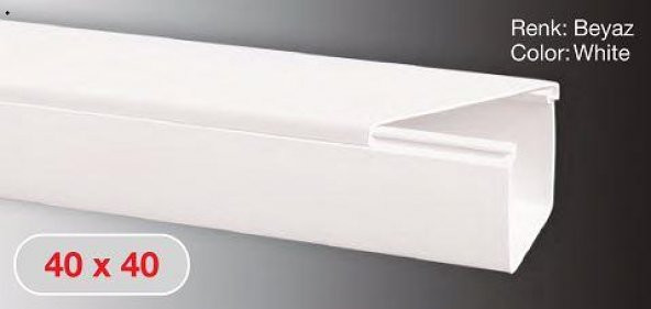 Sert Plastik 40X40 Kablo Kanalı 72 Mt - 2