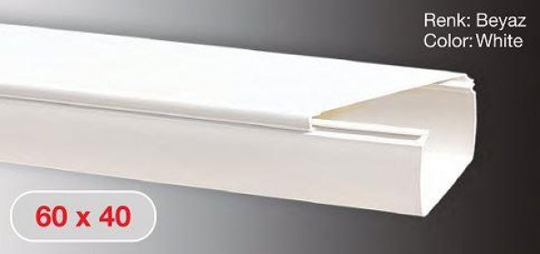 Sert Plastik 60X40 Kablo Kanalı 48 Mt - 2