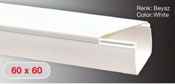 Sert Plastik 60X60 Kablo Kanalı 40 Mt - 2