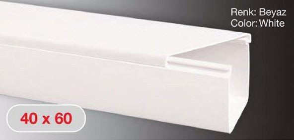 Sert Plastik 40X60 Kablo Kanalı 48 Mt - 2