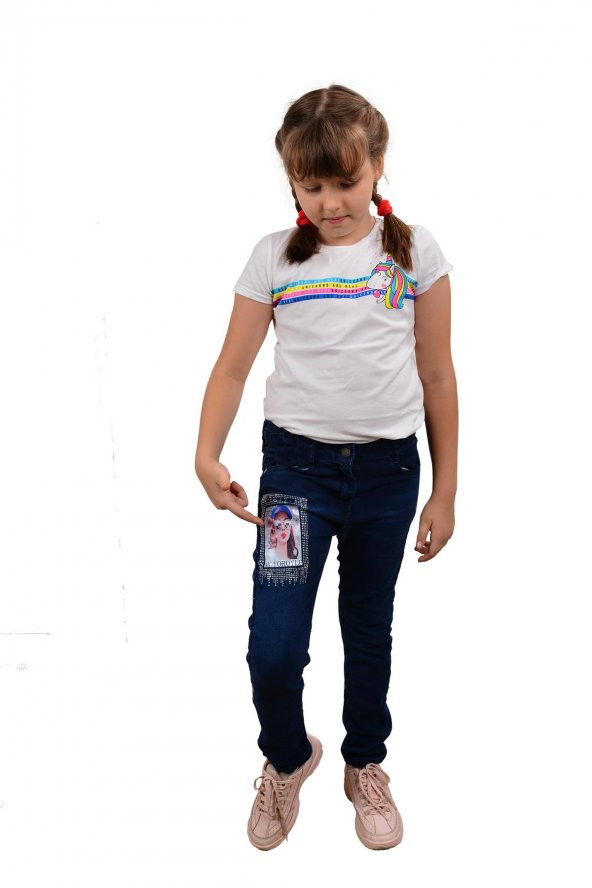 Sercino Kız Çocuk Pantolon Print