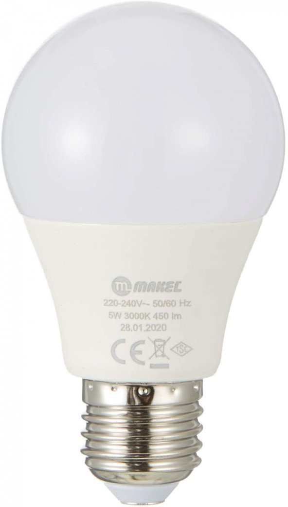 Makel 5W Led Ampül E27 Günışığı 3000K - 2