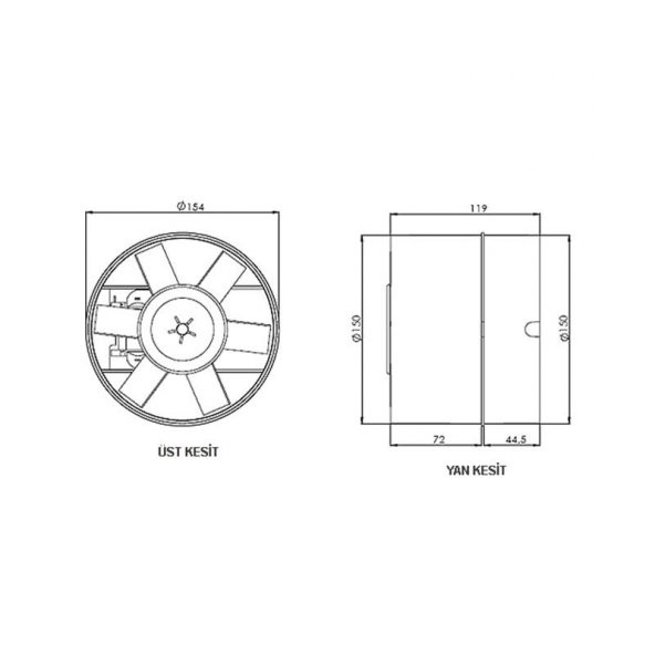 Aircol 150 Kt Kanal Tipi Fan - 2