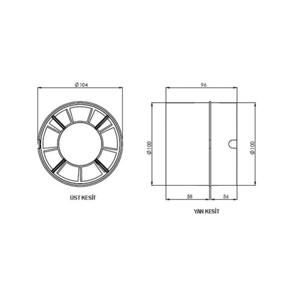 Aircol 100 Kt Kanal Tipi Aspiratör - 2