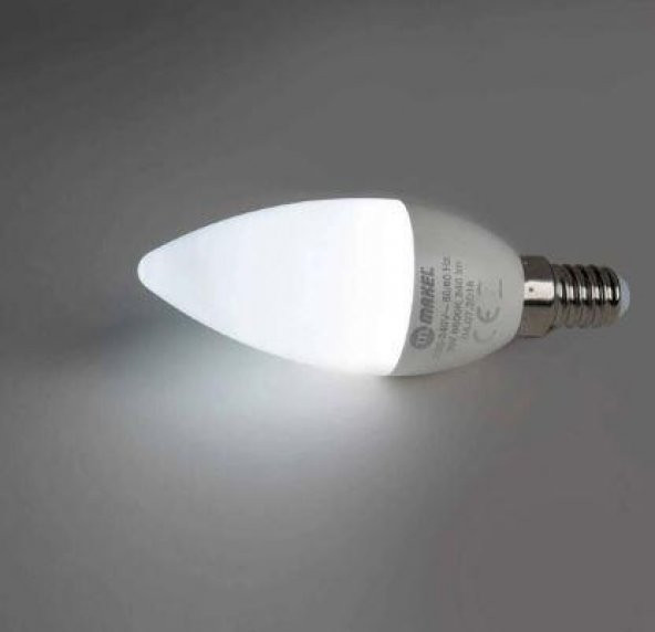 Makel 3W Buji Tipi Ampul E14 Beyaz Işık 6500K - 2