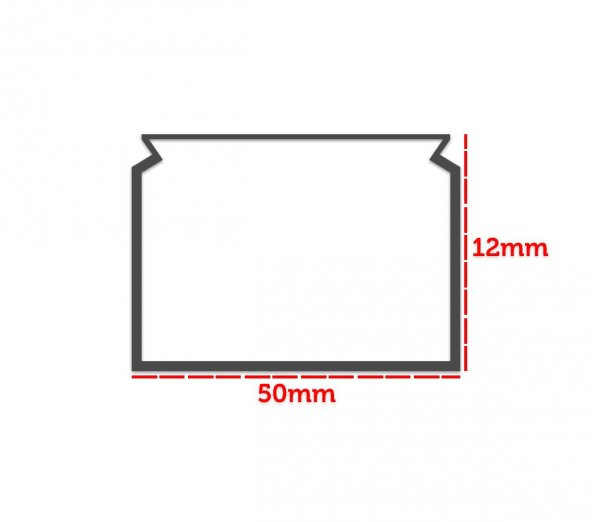 Sert Plastik 50X12 Balık Sırtı Kablo Kanalı Yapışkanlı (GRİ) 2 Mt - 2