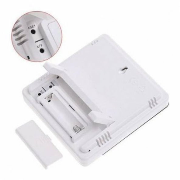 Masaüstü Dijital Termometre + Nem Ölçer Higrometre - 4