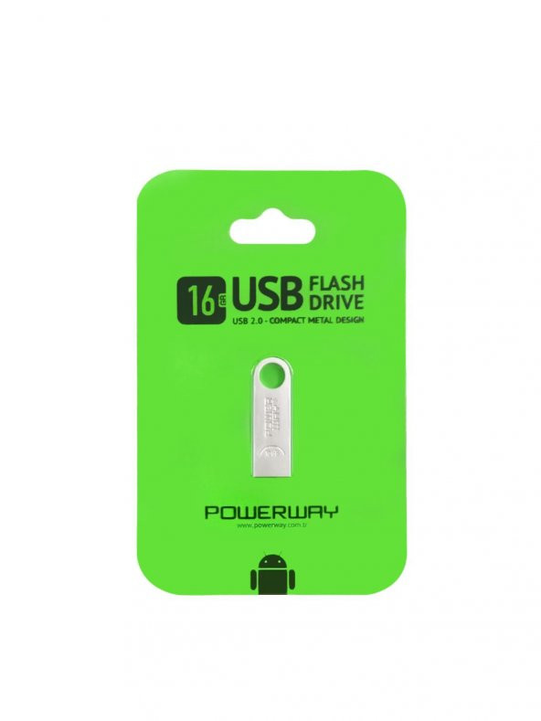 POWERWAY 16 GB METAL USB BELLEK