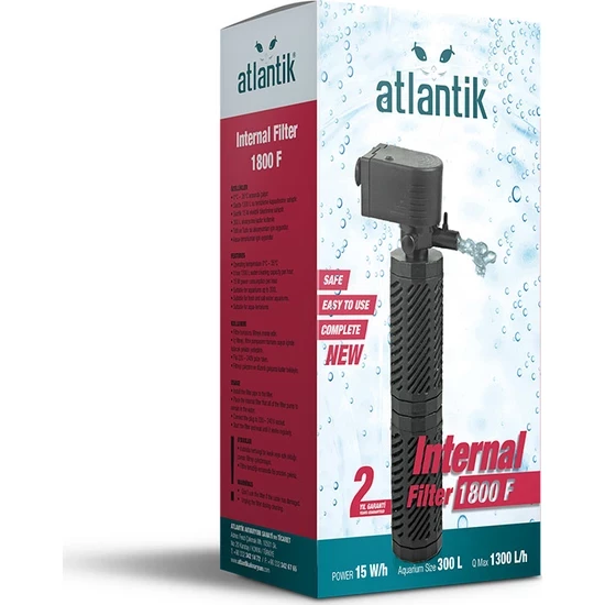 Atlantik Akvaryum İç Filtre 1800F 15W