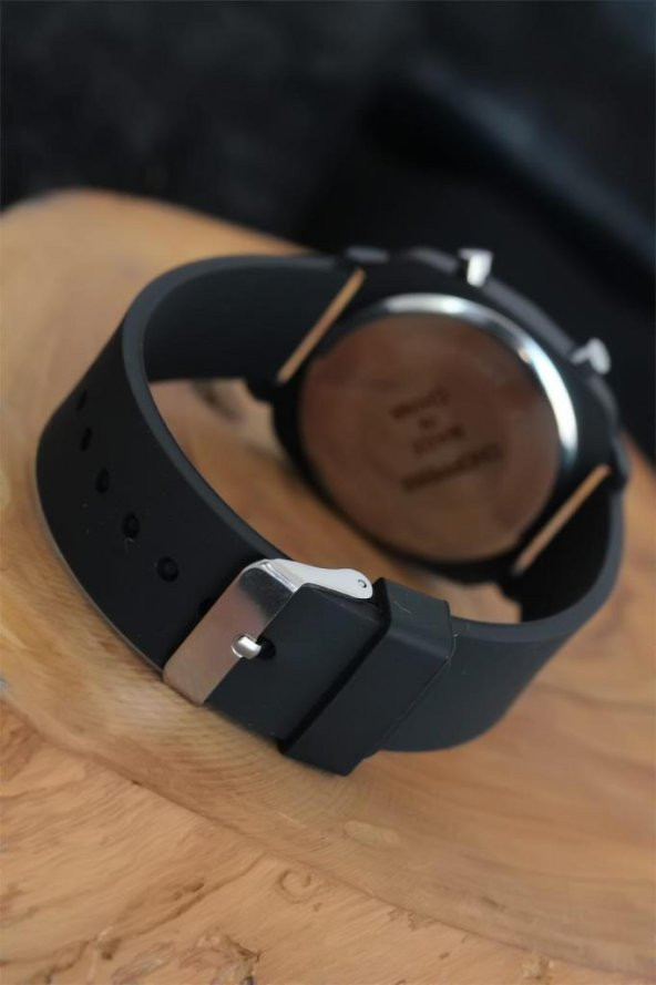 Siyah Metal Kasa Siyah Silikon Kordonlu Dijital Led Erkek Kol Saati - 2