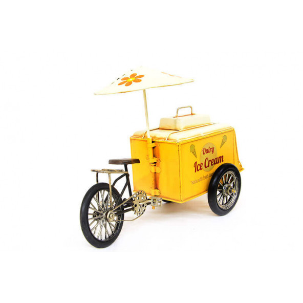 Dekoratif Vintage Metal Dondurma Arabası - 2