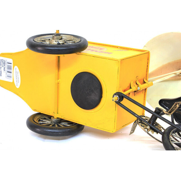 Dekoratif Vintage Metal Dondurma Arabası - 3