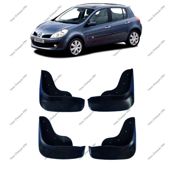 Renault Clio 3 2005-2012 4lü Paçalık, Çamurluk, Tozluk REN0KX002 - 1