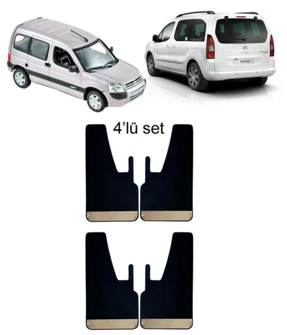Citröen Berlingo 2003-2008 4lü Krom Paçalık, Çamurluk, TozlukCIT0SX016 - 2