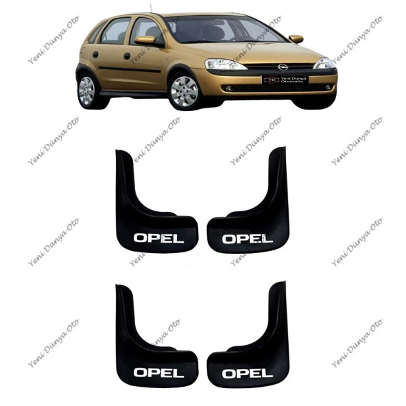 Opel Corsa C 2000-2006 4lü Paçalık, Çamurluk, Tozluk OPL1UX008