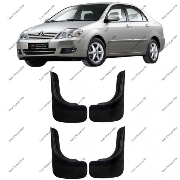 Toyota Corolla 2002-2006 4lü Paçalık Çamurluk Tozluk TYT0UX007 ürün görseli 1