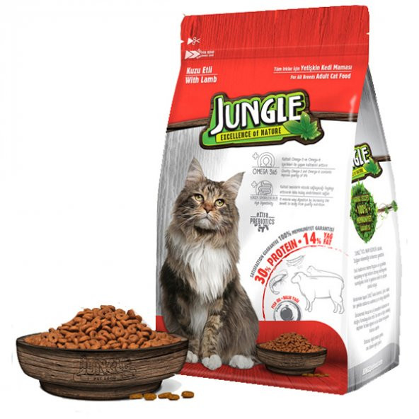 Jungle 1,5 kg Kuzulu Yetişkin Kedi Maması Skt:06/2025