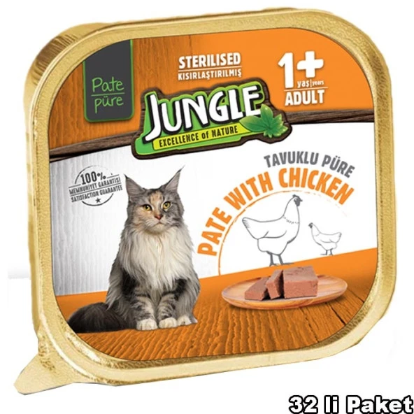 Jungle Kısır Kedi 100g Tavuklu Ezme/Pate Skt: 08/2025