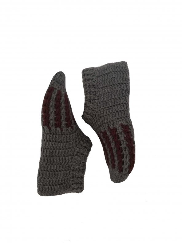 Nuh Home Kışlık El Örme Patik Çorap