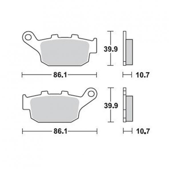 Braking 711SM1 Yarı Metalik Fren Balatası - 2