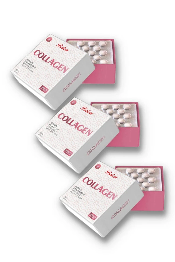 Balen Collagen Kollajen Hidrolize Tip 1 800 Mg 60 Tablet x 3 Adet