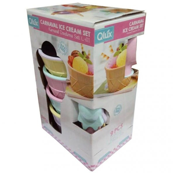 Qlux Carnaval Ice Cream Set Karnaval Dondurma Seti 9 Parça - 3