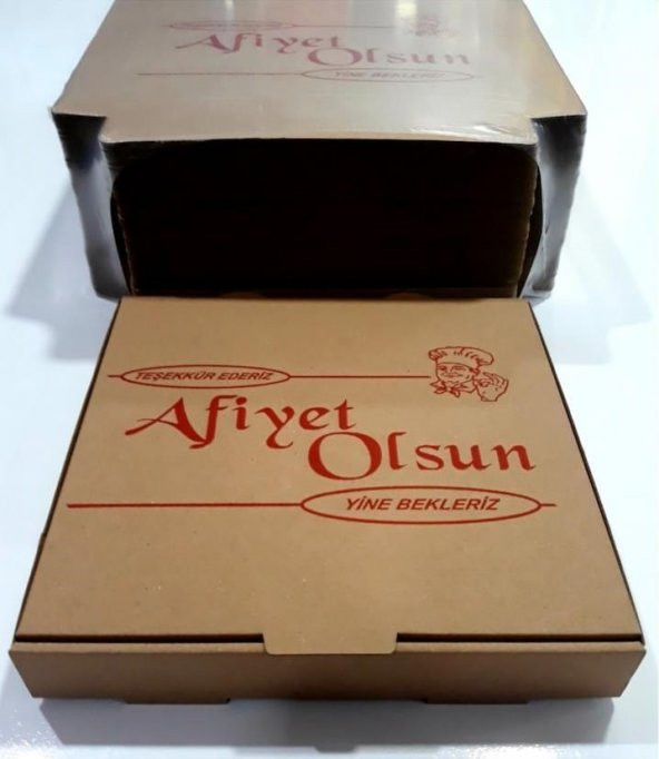 PİZZA KUTUSU 29x29x3,5 CM 100LÜ PAKET - 3
