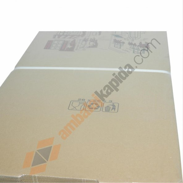 PİZZA KUTUSU 26x26x3 CM. 100 LÜ - 3