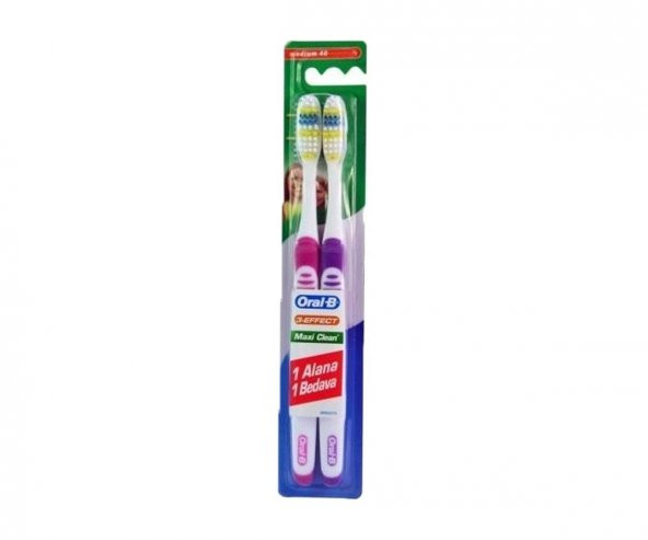 Oral-B Diş Fırçası 3-Etki Maxi Clean 40 Orta (1 Alana 1 Bedava)