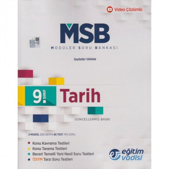 EĞİTİM VADİSİ 9.SINIF TARİH SORU BANKASI -2020-