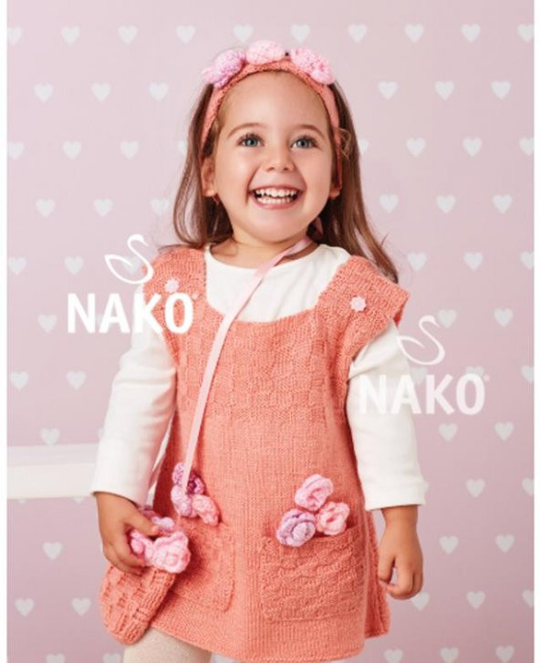Nako Bebe 100 İp El Örgü İplikleri Yelek Hırka Şal Atkı Bebek İpi - 3