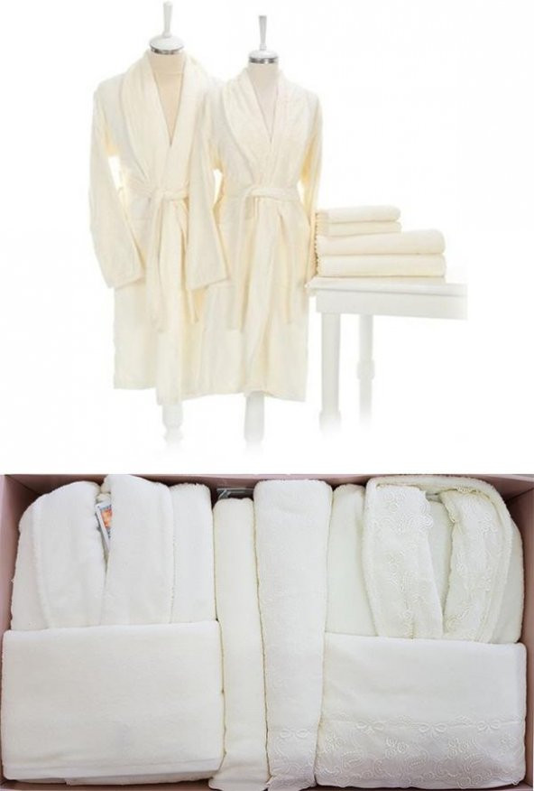 Özdilek Bornoz Takımı Carmin Aile Seti Bornoz Takımı Çift Kişilik - 2