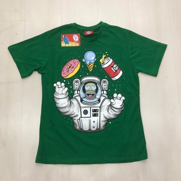Astronot Homer Simpson Baskılı Tişört
