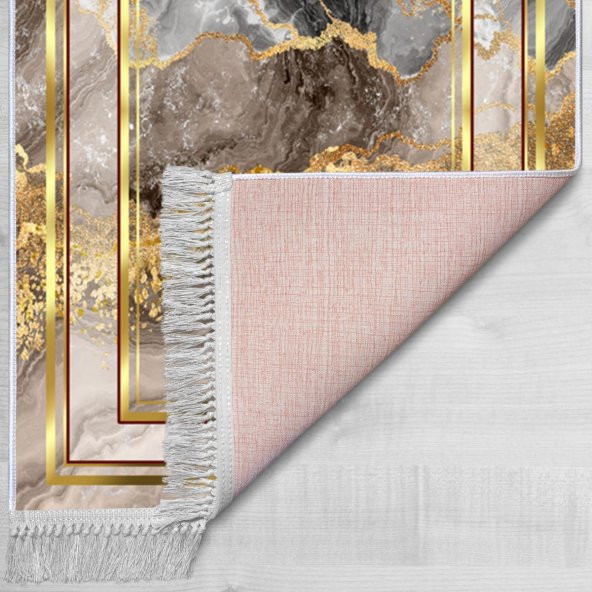 Decoling İpek Mermer Gold Dekoratif Halı - 5