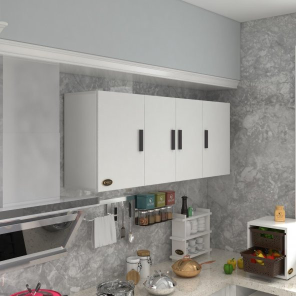 Kenzlife hazır mutfak marina byz 060x150x32 mutfak banyo dolabı kapaklı raflı