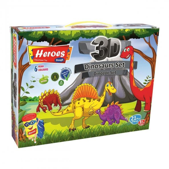 3D Dinozor Oyun Hamuru Seti